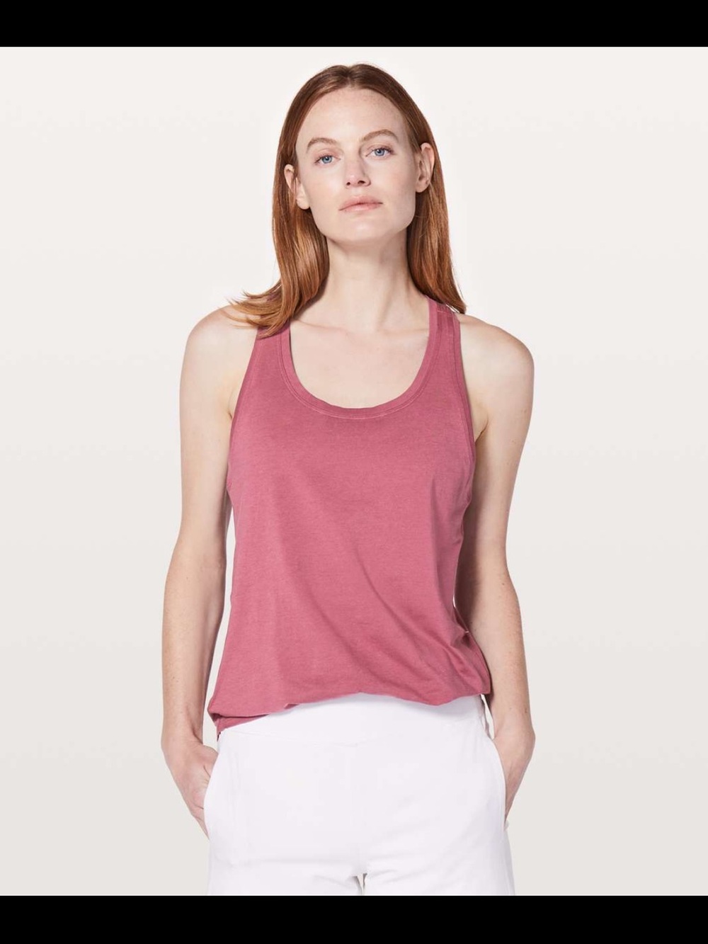 Lululemon Love Tank Pleated Pima Cotton Racerback Dusty Rose Pink 4/6